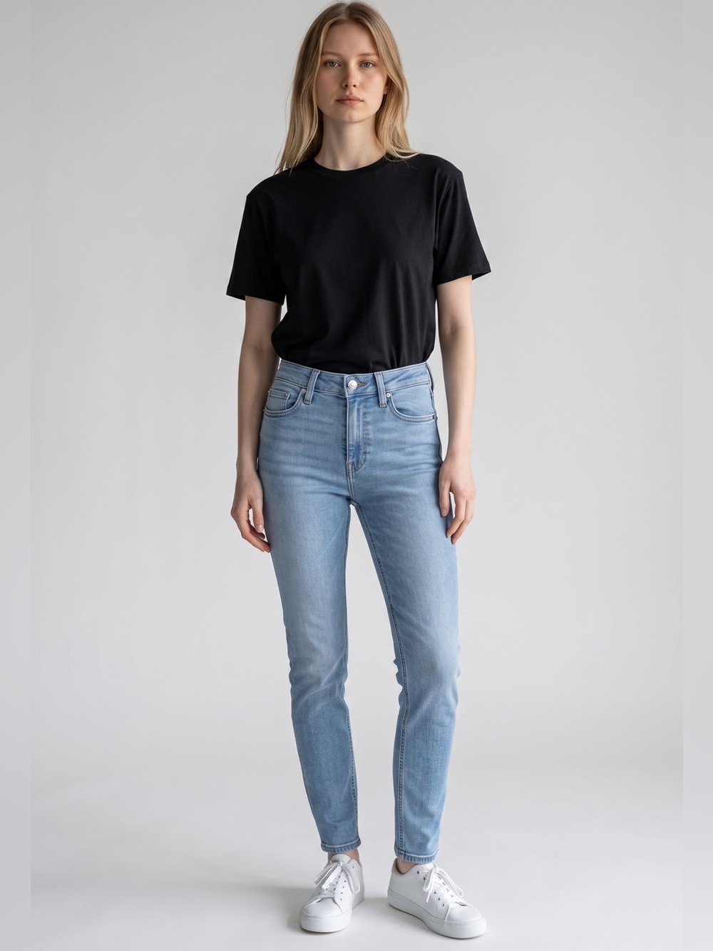 GUESS Los Angeles High Rise Skinny Light Wash Denim Jeans 26X27